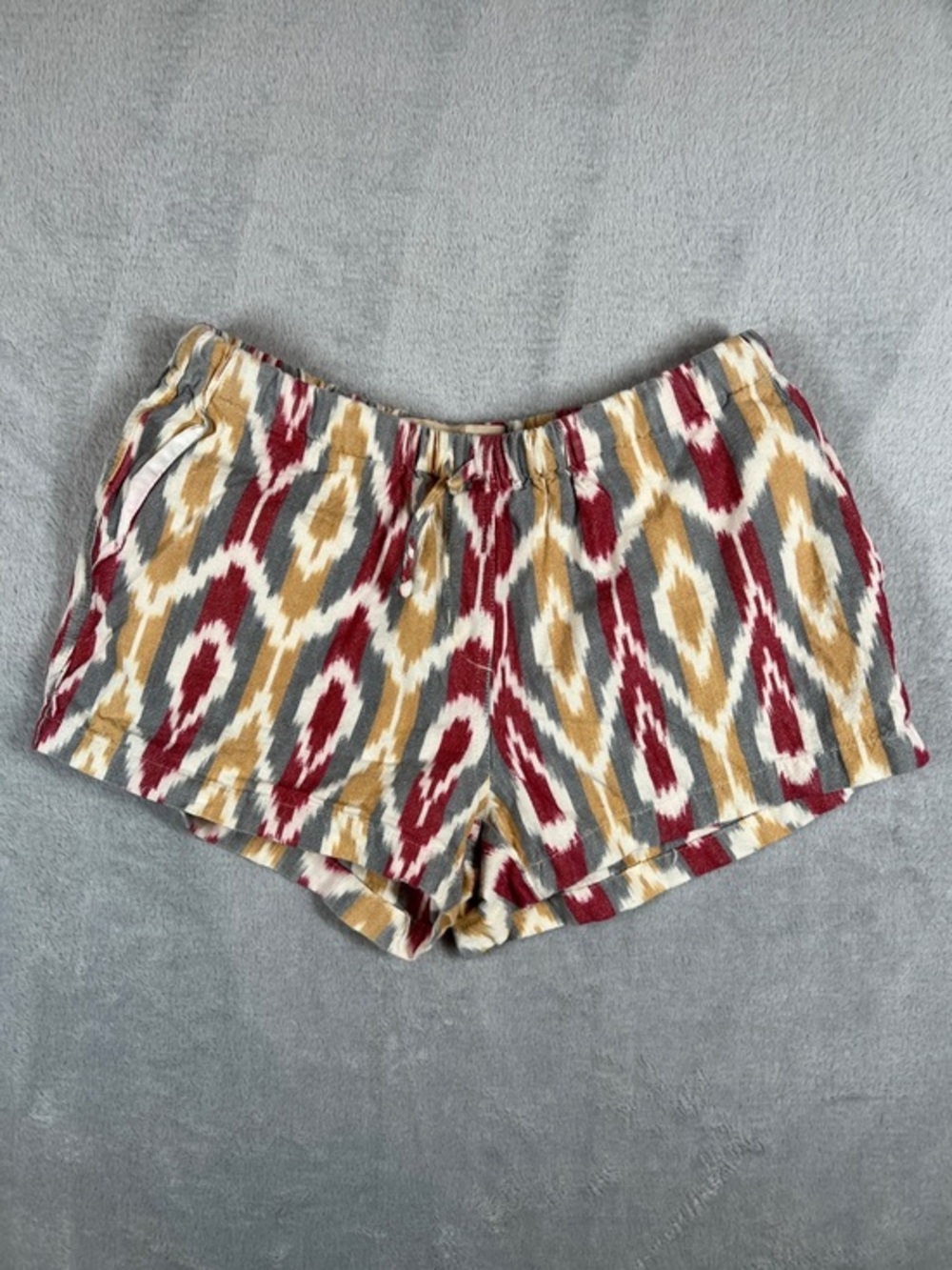 Mollusk‎ Surf Shop Womens Ikat Diamond Print Cotton Shorts Multicolor Size L